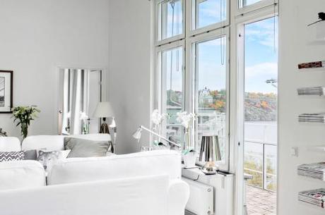 interiores techos altos grandes ventanales espacios diáfanos cocina comedor salon decoración nórdica en blanco decoración nórdica decoración dormitorios nórdicos decoración de salones cocinas blancas modernas blog decoración diseño nórdico áticos nórdicos escandinavos 