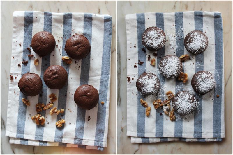 Mini brownies con doble chocolate frfrf