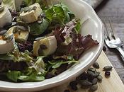 #agendasolan. Ensalada brotes queso brie, pasas pipas calabaza balsámico frambuesa