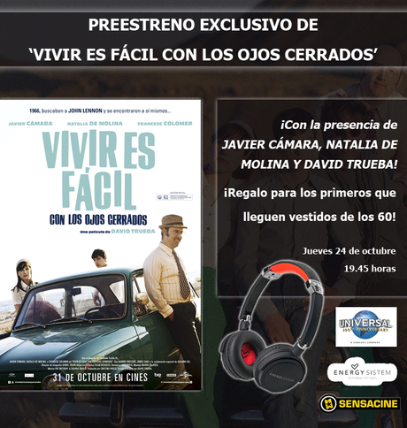 5 entradas dobles para ‘Vivir es fácil con los ojos cerrados’ imagen concurso premium