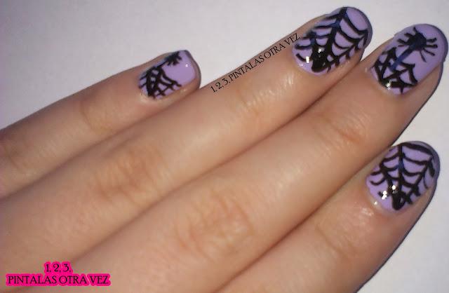 Manis de Halloween. Arañas