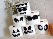 Halloween: Monstruos papel higiénico para baño