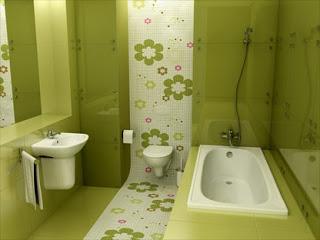 Baños en color blanco y verde - Paperblog