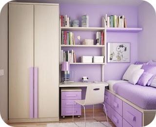 El color lila en los dormitorios