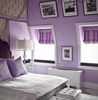 El color lila en los dormitorios