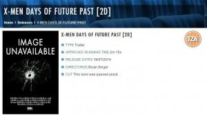 Clasificación del tráiler de X-Men: Días del Futuro Pasado