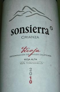 Sonsierra Crianza 2010, de Bodegas Sonsierra