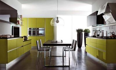 El color verde en la cocina