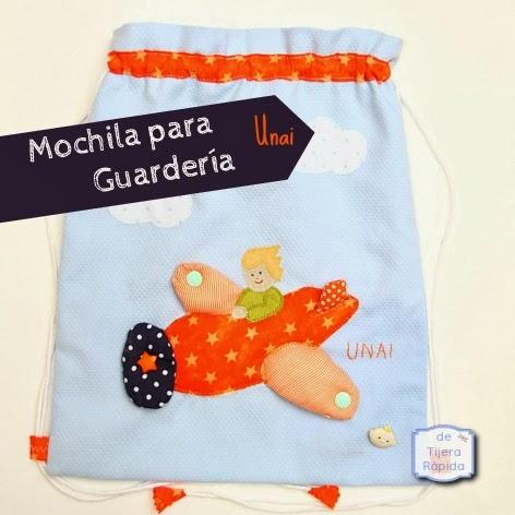 Mochila para guarderia avión