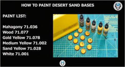 Pinturas empleadas en las peanas desérticas
