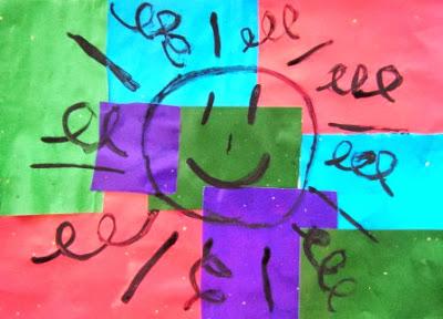 Aparece el sol en un fondo colorido