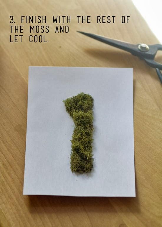 DIY....NUMEROS DE MESA CON MUSGO PARA UNA BODA