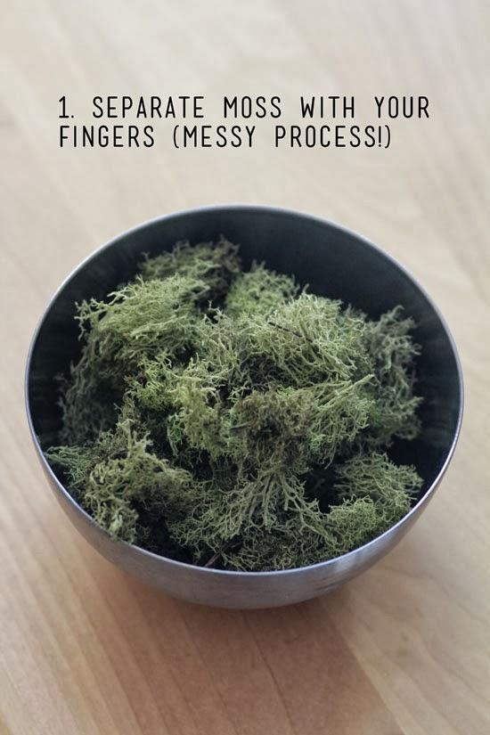 DIY....NUMEROS DE MESA CON MUSGO PARA UNA BODA