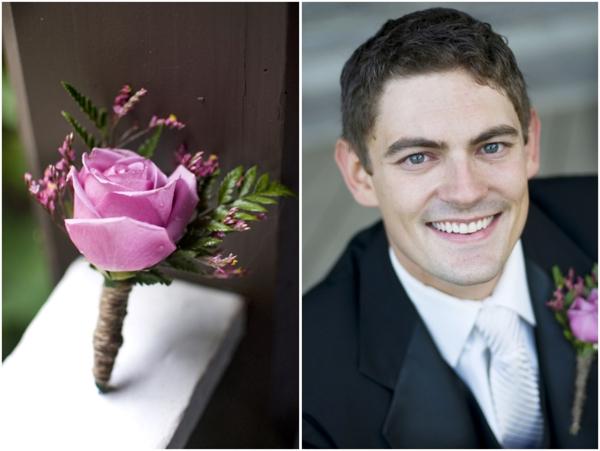 pink rose boutonniere, handsome groom, classic men's attire, happy groom, pink and purple romantic rustic wedding, Sunny Studios