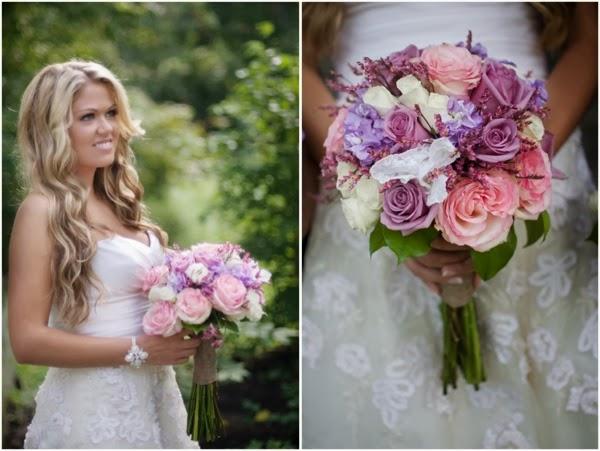 UNA BODA ROMANTICA EN ROSA Y PURPURA