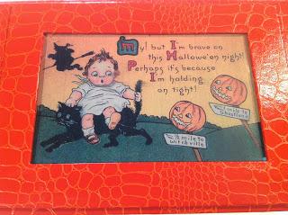 Truco o trato?  Caja para los caramelos de Halloween en simil piel