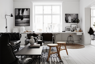 Blanco y Negro en Ambientes Rusticos