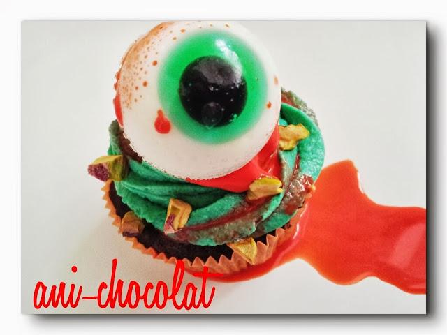 Cupcakes Halloween!! (chocolate y pistacho)