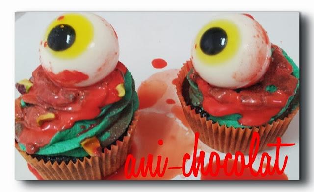 Cupcakes Halloween!! (chocolate y pistacho)