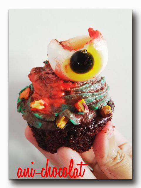 Cupcakes Halloween!! (chocolate y pistacho)