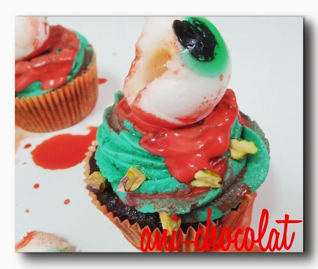 Cupcakes Halloween!! (chocolate y pistacho)