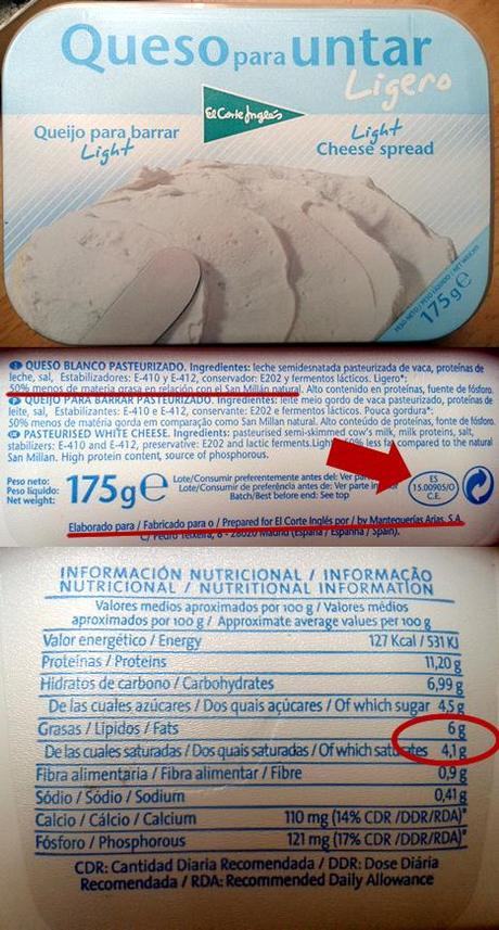 Quesos de untar light