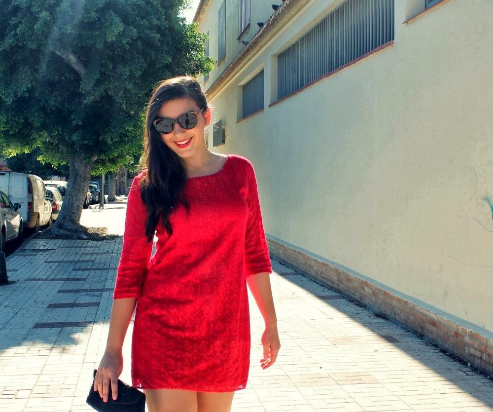 red dress and silver heels
