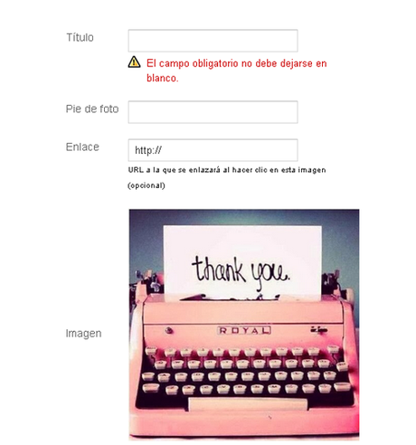 Como añadir imagenes sin titulo en la columna de Blogger.