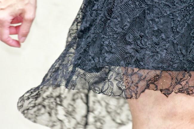 Lace and chiffon overlay