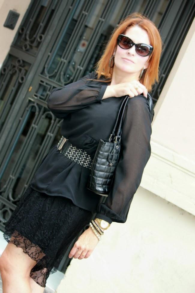 Lace and chiffon overlay