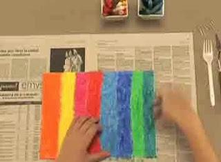 Pintando con ceras: dibujo sorpresa