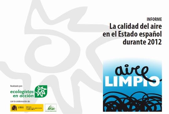 Informe de Ecologistas en Acción: La calidad del aire en el Estado español durante 2012