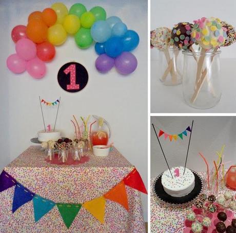 UNA FIESTA DE CUMPLEAÑOS ARCO IRIS
