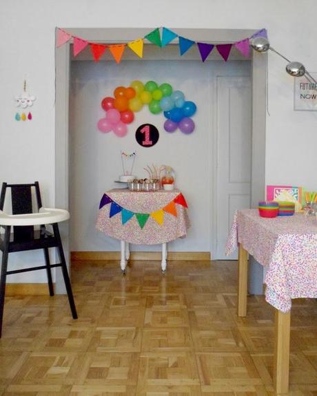 UNA FIESTA DE CUMPLEAÑOS ARCO IRIS
