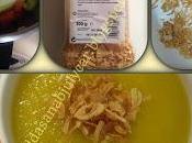 Crema calabacín tropezones cebolla tostada