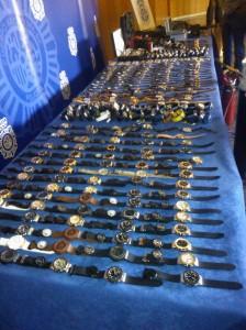 Relojes del botín recuperados