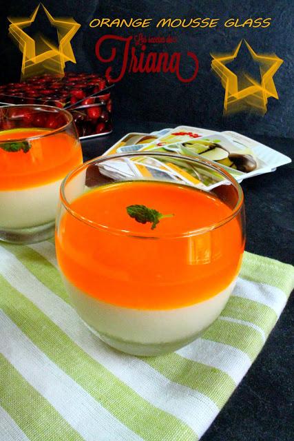 Orange mousse glass