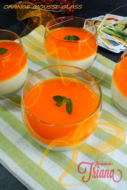 Orange mousse glass