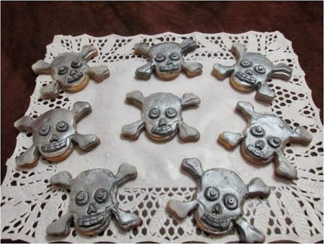 GALLETAS  DE   HALLOWEEN, OJOS Y CALAVERAS