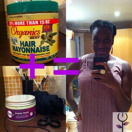Tratamiento de proteínas + crema de peinado = African threading