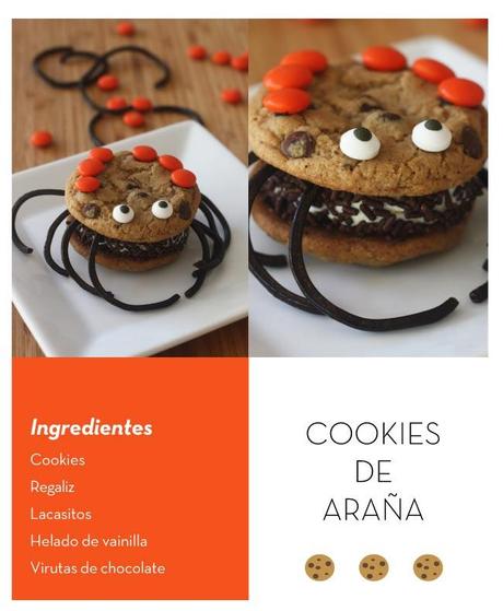 Cookies de araña para Halloween cookies de araña