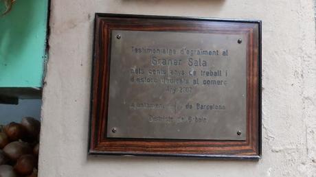 GRANERO SALA...FUNDADA EN 1885...!!!...128 AÑOS DE TRABAJO Y ESFUERZO DEDICADOS AL COMERCIO, TRAVESSERA DE GRÀCIA, 137...BARCELONA...23-10-2013...