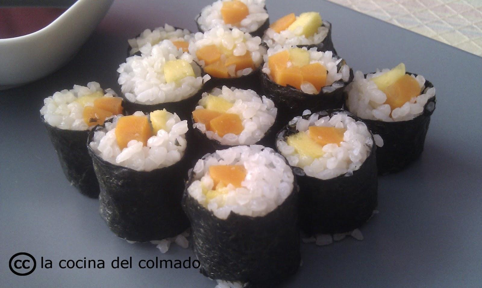 Makis de mango y zanahoria