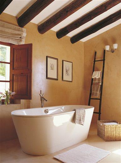 Baños en tonos tierra - Paperblog