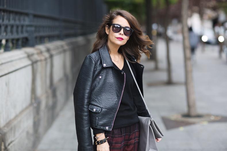 collagevintage outfit checked trousers