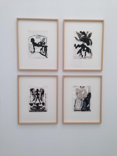 Marlene Dumas 4 dibujos, 1990 Tinta sobre papel 29,5 x 21 cm cada uno
