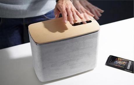 P.A.C.O. :: altavoz Bluetooth de cemento y madera P.A.C.O. :: altavoz Bluetooth de cemento y madera