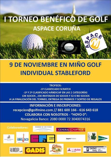 I Torneo Benéfico de Golf ASPACE Coruña Cartel I Torneo de Golf ASPACE Coruña