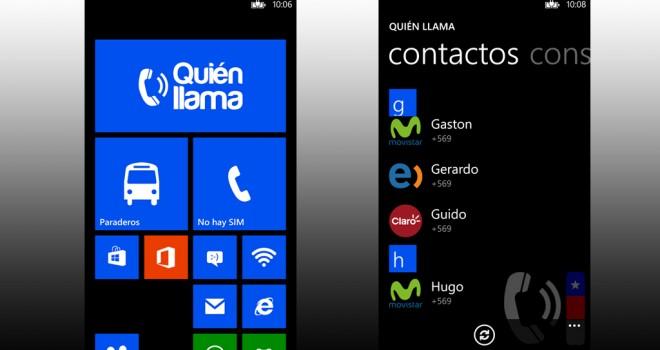 Quien Llama ahora disponible para Windows Phone 8