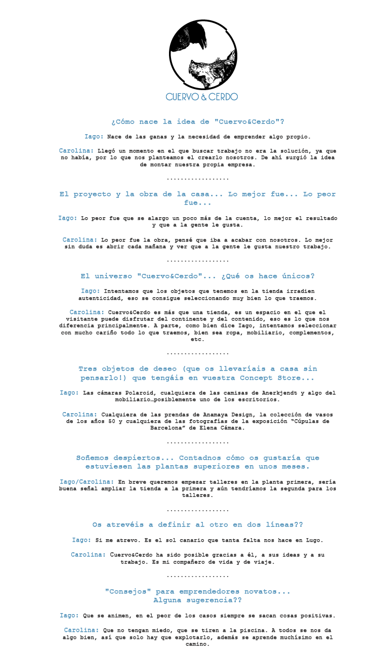 Concept Store: Cuervo